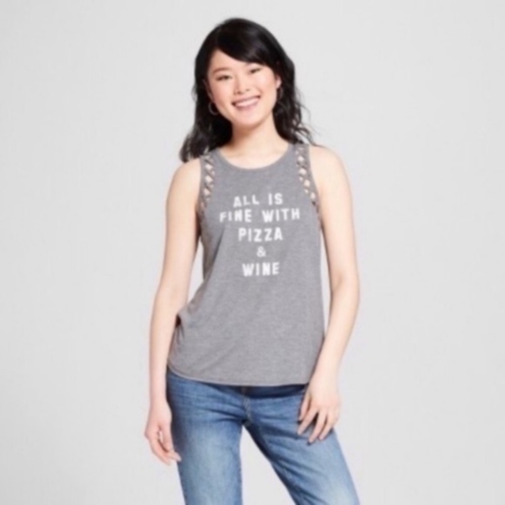NWT. GRAYSON THREADS Pizza & Wine Tank Top